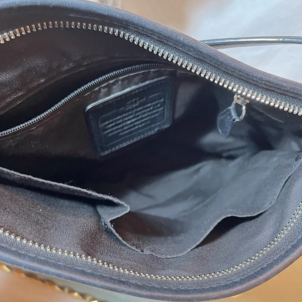 NEW Coach Black Signature Canvas and Leather File Crossbody Handbag - Picture 10 of 15